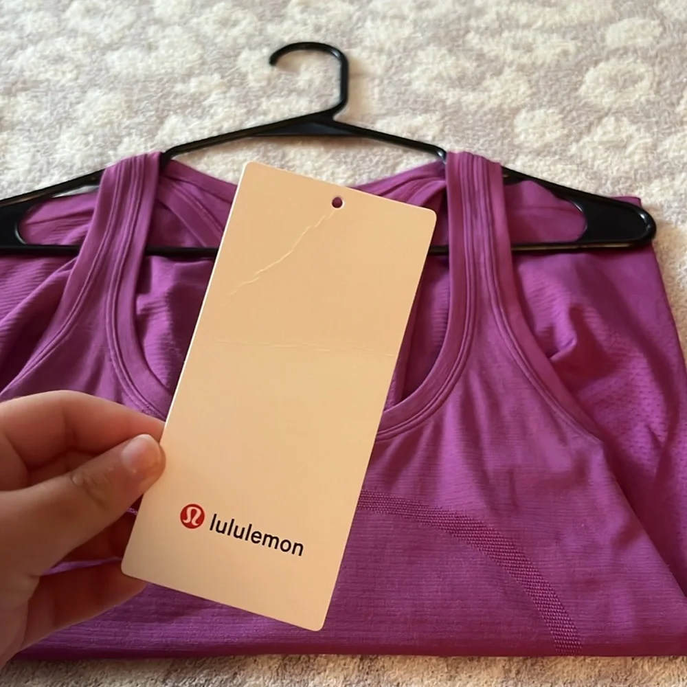 Lululemon swiftly tech racer back tank race length vivid plum - Picture 4 of 5